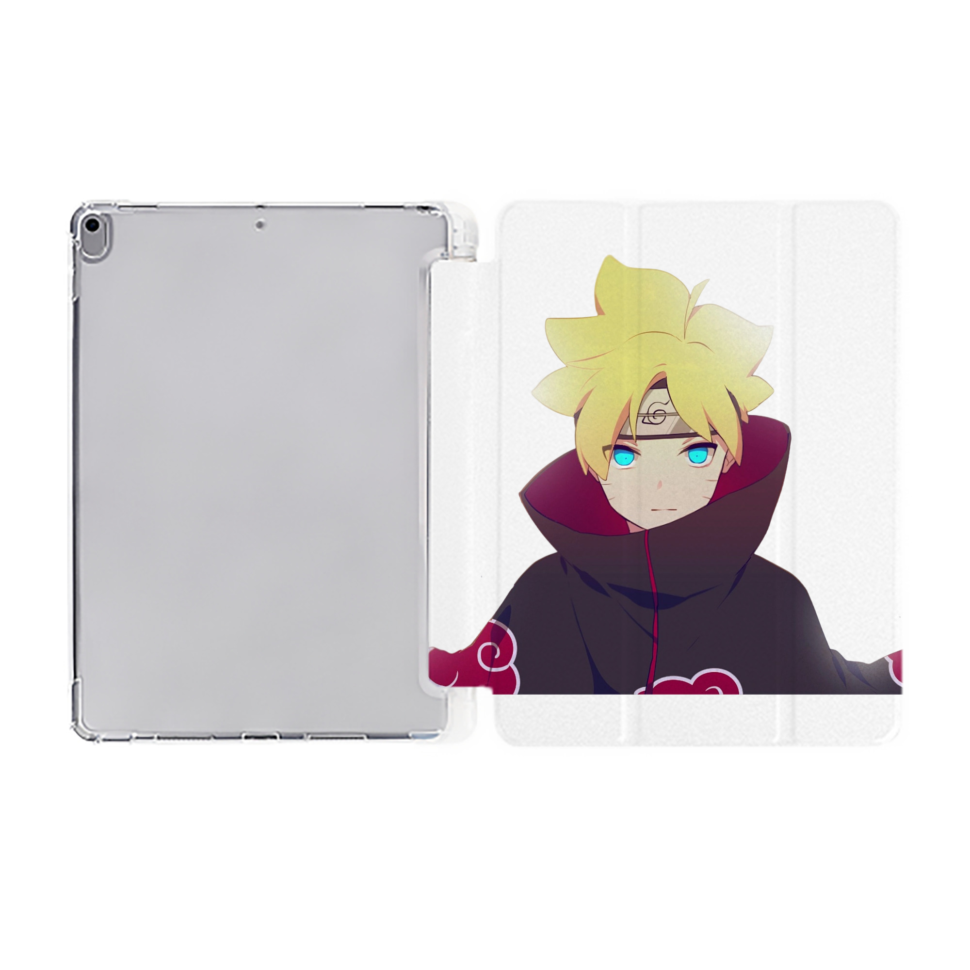 （画像用） NARUTO -ナルト- うずまき ボルト Uzumaki Boruto IPad ケース ペン収納付き 三つ折りスタンド PUレザー×シリコン 対応機種9.5/10.5/10.9インチ